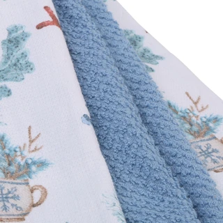 Thumbnail 2: Rockhill Home 3 Pk Coastal Christmas Kitchen Towels 