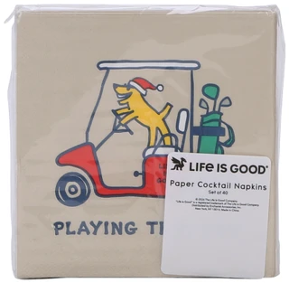 Thumbnail 2: Life is Good 40 Pk Play Through Doggie Christmas Cocktail Napkins 