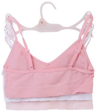 Thumbnail 2: Laura Ashley 3 Pk Big Girls Seamless Bralettes  