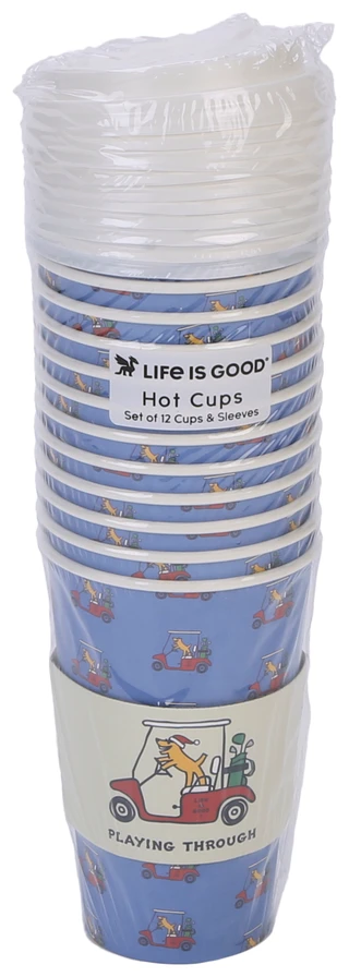 Thumbnail 1: Life is Good 12 Pk Plaything Through Christmas Paper Coffee Cups 