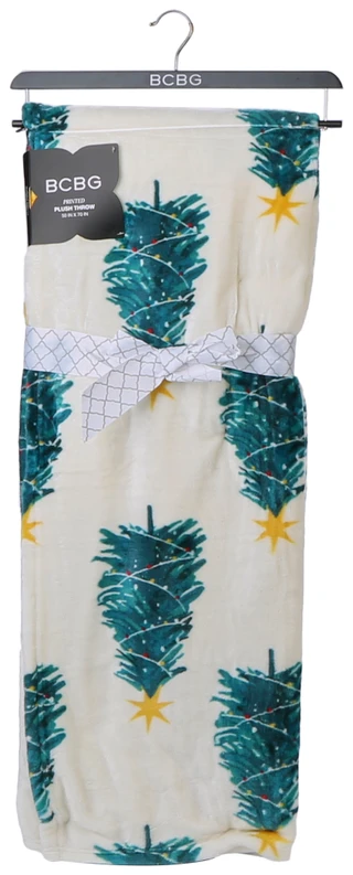 Thumbnail 1: Jessica Simpson 50x70 Christmas Tree Plush Throw Blanket 