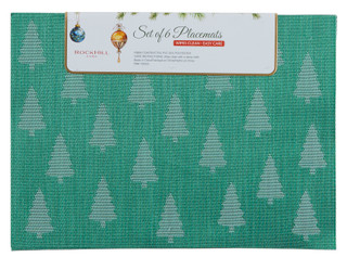Thumbnail 2: Rockhill Home 6 Pk Christmas Tree Placemats  