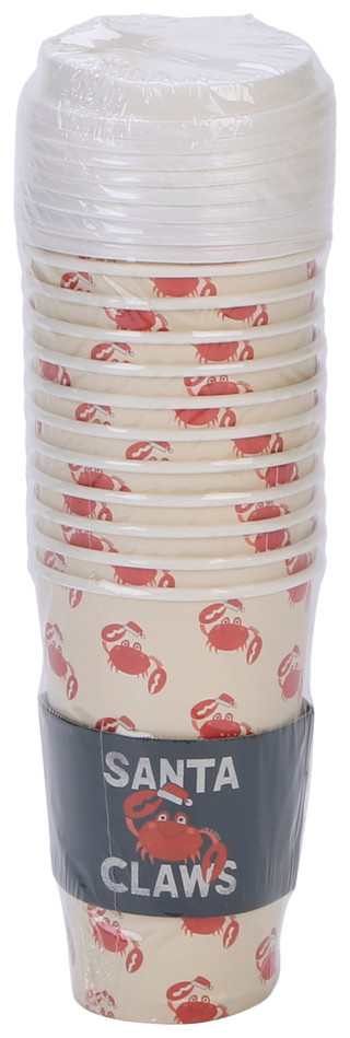 Thumbnail 1: Life is Good 12 Pk Santa Claws Christmas Paper Coffee Cups 