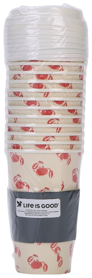 Thumbnail 2: Life is Good 12 Pk Santa Claws Christmas Paper Coffee Cups 