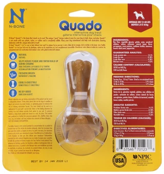 Thumbnail 2: N BONE 2.8 oz Bacon Flavor Quado Interactive Dog Treat 