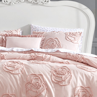 Thumbnail 3: Betsey Johnson Betsey Johnson Rambling Rose 100% Cotton-3PC-Duvet Cover Set 