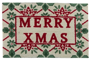 Thumbnail 1: Bells & Mistletoe 20x32 Merry Christmas Mistletoe Decorative Rug  