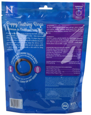 Thumbnail 2: N BONE 6 Pk Pumpkin Flavor Puppy Teething Rings  