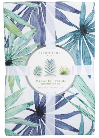 Thumbnail 1: Colordrift Paradise Palms Tablecloth - 60" x 120" 