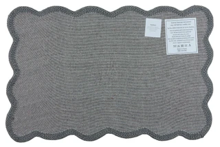 Thumbnail 2: Bells & Mistletoe 20x32 Christmas Holly Berry Scalloped Edge Decorative Rug  