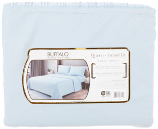 Thumbnail 3: Buffalo 4 Pc Pintuck Sheet Selection - Blue 