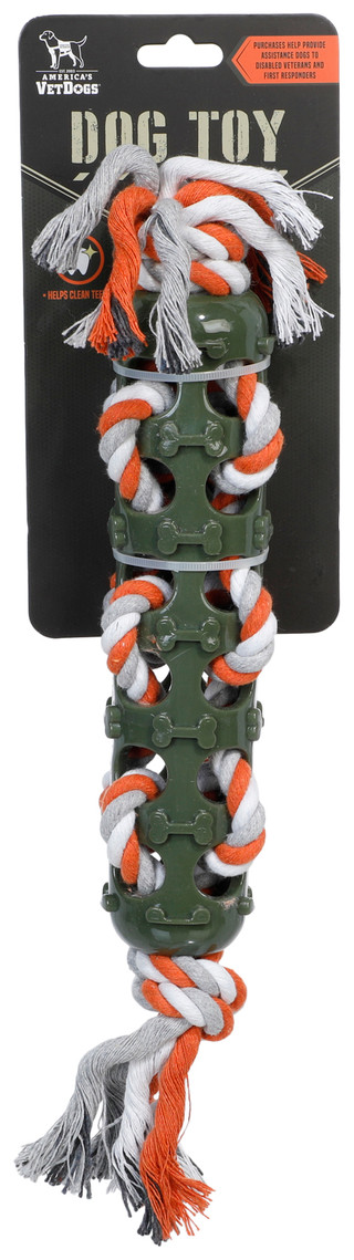 Thumbnail 1: America's VetDogs 15 in Rubber & Rope Dog Toy  