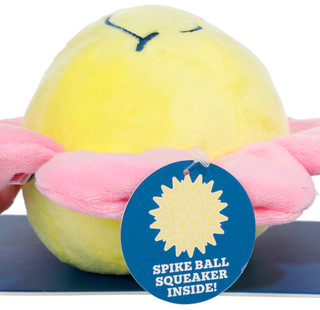 Thumbnail 2: Life is Good Plush Flower Spike Ball Squeaker Dog Toy  