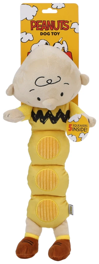 Thumbnail 1: Peanuts 18 in Charlie Brown Multi Squeaker Dog Toy 