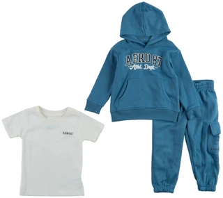 Thumbnail 1: Aeropostale Kids  Toddler Boy's 3 Pc Logo Hoodie Tee Jogger Set 