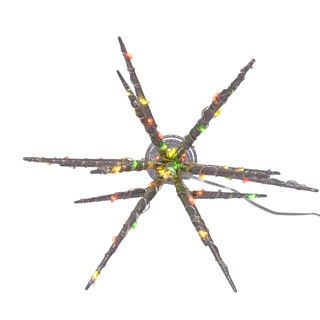 Thumbnail 2: Kurt Adler 12 " RGB LED Silver Glitter Starburst Tree Topper 