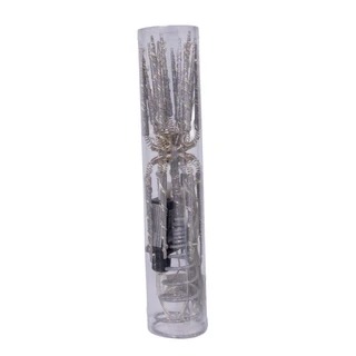 Thumbnail 1: Kurt Adler 12 " RGB LED Silver Glitter Starburst Tree Topper 