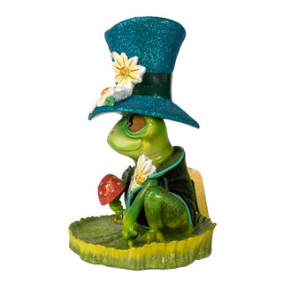 Thumbnail 2: Kurt Adler Hollywood Nutcrackers 10 in. Frog On Lilypad Nutcracker 