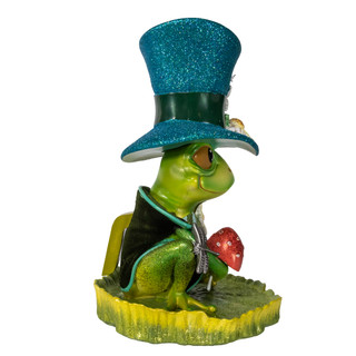 Thumbnail 3: Kurt Adler Hollywood Nutcrackers 10 in. Frog On Lilypad Nutcracker 