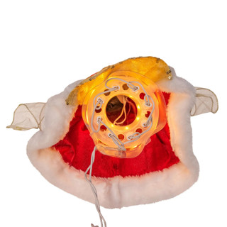 Thumbnail 3: Kurt Adler Kurt Adler 10" 10L Red & Gold Angel Tree Topper 