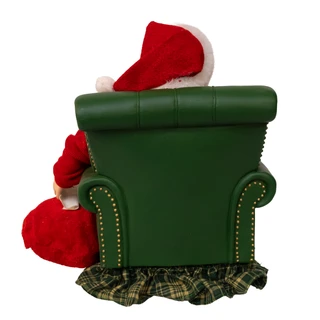 Thumbnail 6: Kurt Adler 8 in. Fabriché Mistletoe Sleeping Santa Table Piece 