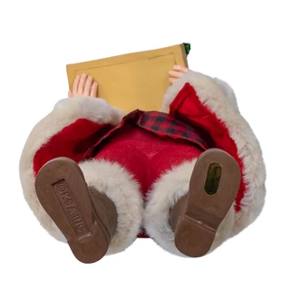 Thumbnail 3: Kurt Adler Kurt Adler 10.5 in. Fabriché Santa Holding Yule Log Cake 