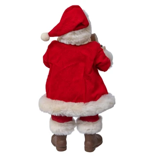 Thumbnail 4: Kurt Adler Kurt Adler 10.5 in. Fabriché Santa Holding Yule Log Cake 