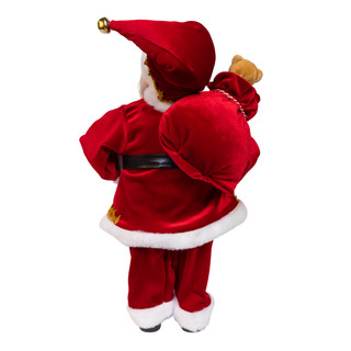 Thumbnail 3: Kurt Adler Kurt Adler 12 in. Standing Christmas Santa With Sack & Belt 