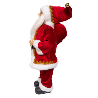 Thumbnail 5: Kurt Adler Kurt Adler 12 in. Standing Christmas Santa With Sack & Belt 