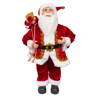Thumbnail 1: Kurt Adler Kurt Adler 12 in. Standing Christmas Santa With Sack & Belt 