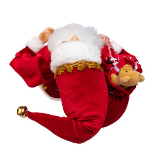 Thumbnail 6: Kurt Adler Kurt Adler 12 in. Standing Christmas Santa With Sack & Belt 