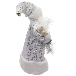 Thumbnail 2: Kurt Adler Kurt Adler 18 in. White Standing Santa With Bear 
