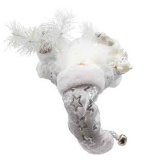 Thumbnail 6: Kurt Adler Kurt Adler 18 in. White Standing Santa With Bear 