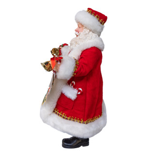 Thumbnail 4: Kurt Adler Fabriché Santa Holding "Merry Christmas" Banner Garland 