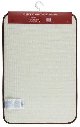 Thumbnail 2: Motif  2 Pc Luxury Velvet Foam Christmas Gingerbread Bath Mat Set 