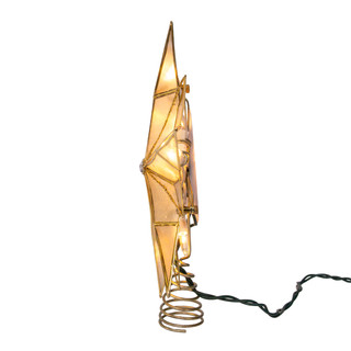 Thumbnail 5: Kurt Adler UL 10L 12-Point Capiz Star Gemstone Center Tree Topper 