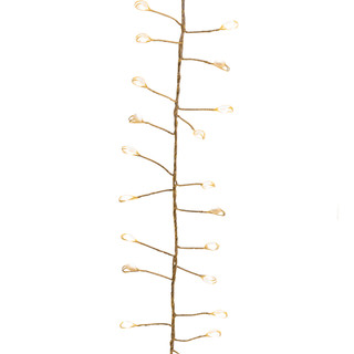 Thumbnail 2: Kurt Adler 9 Ft. 300L Warm White Twinkle Silver Wire Cluster Garland 
