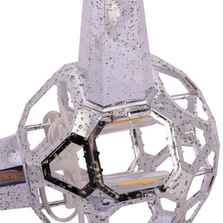 Thumbnail 2: Kurt Adler Kurt Adler 24" Warm White LED Silver Crackle Moravian Star 