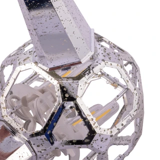 Thumbnail 3: Kurt Adler Kurt Adler 24" Warm White LED Silver Crackle Moravian Star 