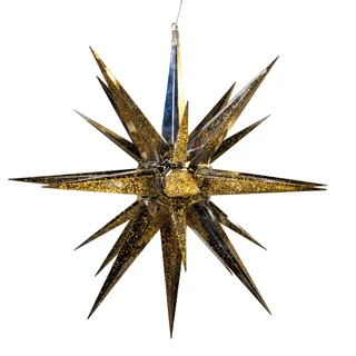 Thumbnail 5: Kurt Adler Kurt Adler 24" Warm White LED Silver Crackle Moravian Star 