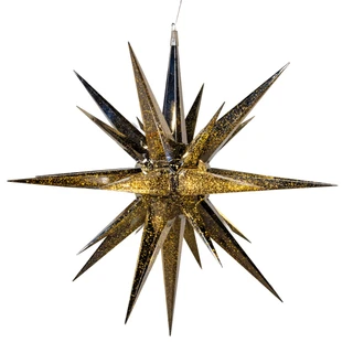 Thumbnail 6: Kurt Adler Kurt Adler 24" Warm White LED Silver Crackle Moravian Star 