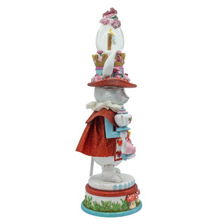 Thumbnail 4: Kurt Adler Hollywood Nutcrackers White Rabbit Water Globe Nutcracker 