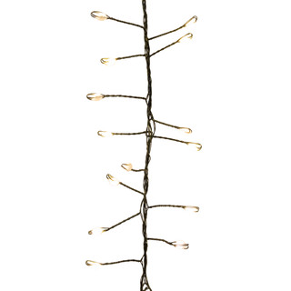 Thumbnail 6: Kurt Adler 9 Ft. 300L Warm White Twinkle Green Wire Cluster Garland 