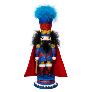 Thumbnail 1: Kurt Adler Hollywood Nutcrackers 15 in. Red & Blue King Nutcracker 