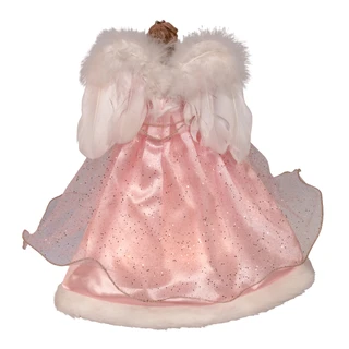 Thumbnail 6: Kurt Adler Kurt Adler 14" 10L Pink & White Angel Tree Topper 