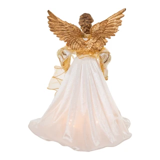 Thumbnail 4: Kurt Adler Kurt Adler 16” Ivory & Gold Angel Tree Topper 