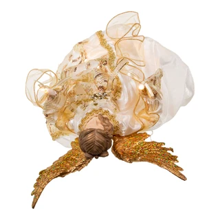 Thumbnail 5: Kurt Adler Kurt Adler 16” Ivory & Gold Angel Tree Topper 
