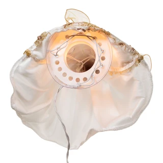 Thumbnail 8: Kurt Adler Kurt Adler 16” Ivory & Gold Angel Tree Topper 