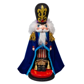 Thumbnail 1: Kurt Adler Hollywood Nutcrackers 18 in. Elegant Blue & Red Nutcracker 