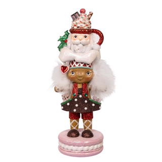 Thumbnail 1: Kurt Adler Hollywood Nutcrackers Gingerbread & Santa Mug Hat Nutcracker 